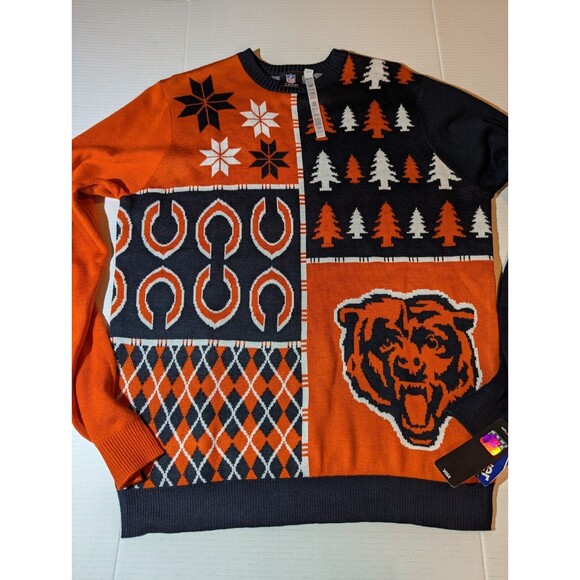 NFL Team Apparel Forever Collectibles Knit Sweater Chicago Bears Men’s Size: Xl - Picture 1 of 6